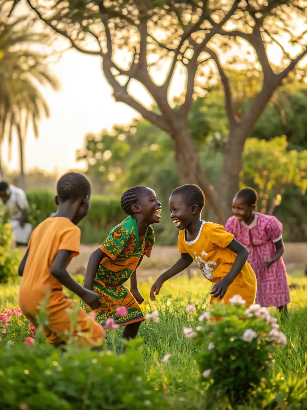 A photo of children benefiting from a humanitarian project supported by COEUR LARZAC, showcasing the impact of the charity's work.